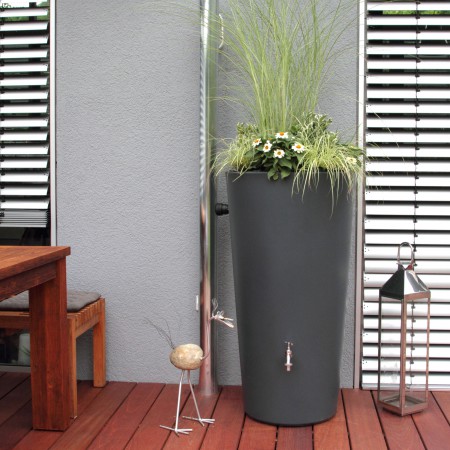 Regenspeicher Rainbowl Flower 150 L anthrazit